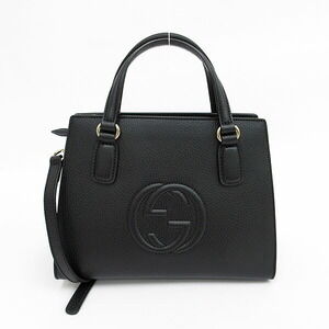 GUCCI Soho Shoulder Bag Handbag Black
